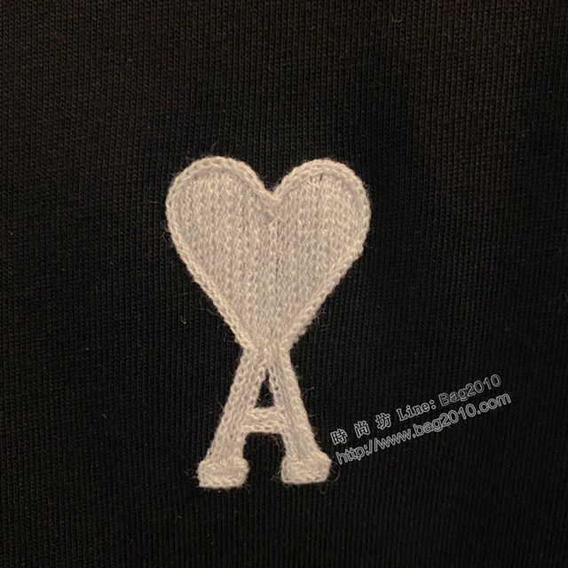 Ami專櫃2023SS新款香港限定款刺繡T恤 男女同款 tzy2654